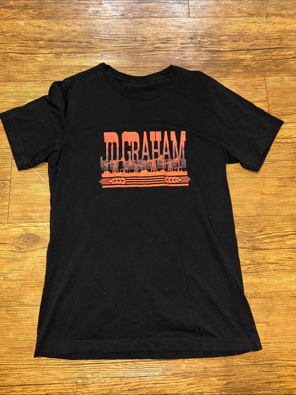JD Graham Black Graphic Tee - Men's Casual Shirt